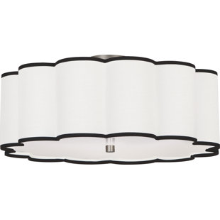 ROBERT ABBEY Axis Fabric Semi Flush Mount