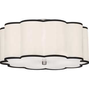 ROBERT ABBEY Axis Fabric Semi Flush Mount