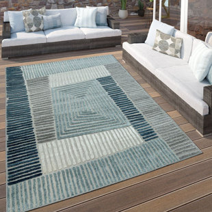 HOUSE OF HAMPTON Dayton Blue Indoor/Outdoor Rug