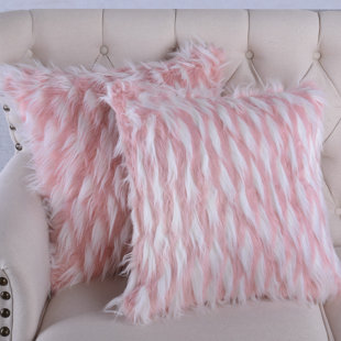 HOME SOFT THINGS Feathery 20" Throw Pillow Cover (Set of 2)