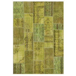 BLOOMSBURY MARKET Peyton Hand Woven Green Area Rug