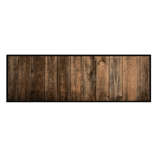 ZALA LIVING Küchenteppich Holzoptik - Küchenläufer Rutschfest Läufer Waschbar für Küche, Flur - 50x150cm