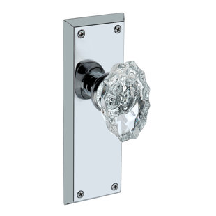 KNOXX HARDWARE Calvert Crystal Single Dummy Door Knob with Colonial Rosette