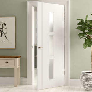 LPD DOORS Sierra Blanco Glazed Prefinished White Internal Door