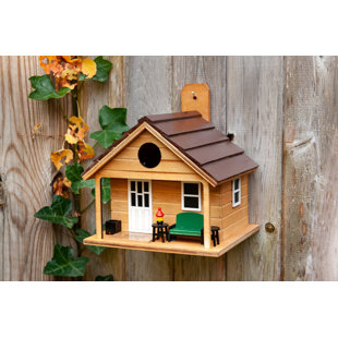 HOME BAZAAR Nestling Series Man Cave 6.75 in x 7.5 in x 6.5 in Birdhouse
