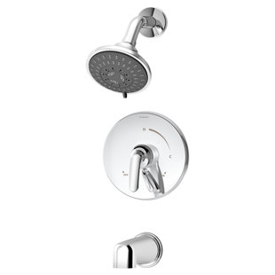 SYMMONS Elm 1-Handle Wall-Mounted Tub/Shower Trim Kit with Diverter Lever (Valve not Included)