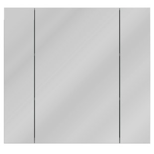 BELFRY BATHROOM Chicora 80mm W 74mm H Surface Frameless Medicine Cabinet with Mirror 2 Adjustable Shelves