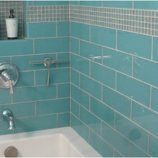 CNK TILE Xenon 4" x 12" Glass Mosaic Tile