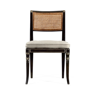 JONATHAN CHARLES FINE FURNITURE William Yeoward Solid Wood Side Chair in Charcoal Wash