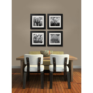 IMAGINE LETTERS INC. 'Tulips Beauty' by Neeva Kedem 4 Piece Framed Photographic Print Set