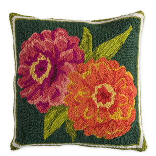 PLOW & HEARTH Floral Indoor/Outdoor Throw Pillow