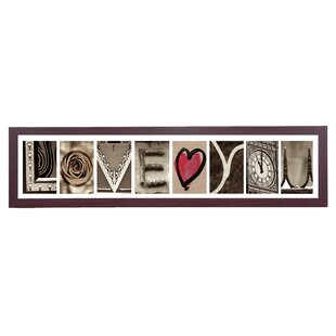 IMAGINE LETTERS INC. Love You - Picture Frame Panoramic Textual Art Print on Paper