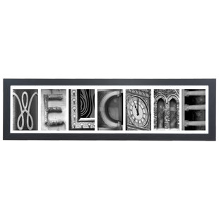 IMAGINE LETTERS INC. Welcome - Picture Frame Panoramic Textual Art Print on Paper