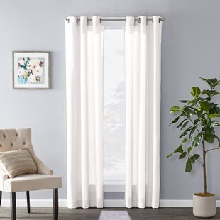 GRACIE OAKS Nome Polyester Semi Sheer Curtain Panel