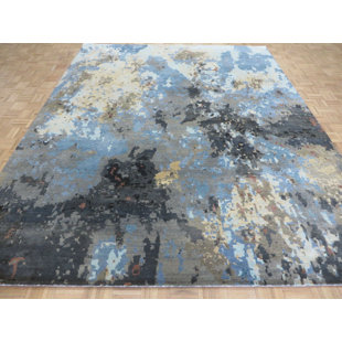 ISABELLINE Mahsa One-of-a-Kind 9' X 11'8" Wool Area Rug in Gray/Blue