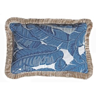 SALLIEDUNCANDESIGNS Saint Barths Fringed Sunbrella® Indoor/Outdoor Reversible Throw Pillow