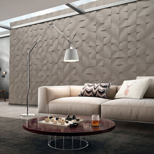 MALAKAN INC. Wave 8" x 8" Cement Concrete Look Wall Tile