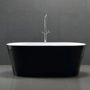MALAKAN INC Contemporary Acrylic 33" x 67" Freestanding Soaking Bathtub