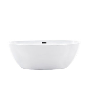 MALAKAN INC Contemporary Acrylic 67" x 33" Freestanding Soaking Bathtub