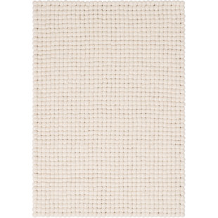 MYFELT Solid Colour Hand Woven Hand Knotted Cream Area Rug