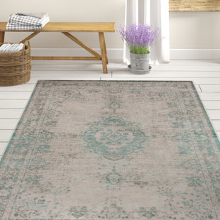 LOUIS DE POORTERE Fading World Oriental Machine Woven Jade Area Rug