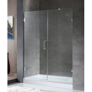 ANZZI Consort 72" H Hinged Frameless Shower Door