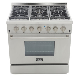 Kucht 36" 5.2 Cubic Feet Smart Free Standing Range with 6 Burners