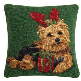 MISTLETOE AND CO. Christmas Animal Print Throw Pillow