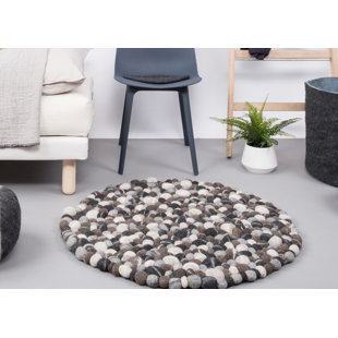 MYFELT Geometric Hand Woven Hand Knotted Grau/Braun Area Rug