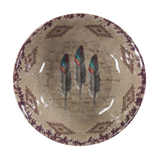 PASEO ROAD BY HIEND ACCENTS Feather Melamine Plastic Dining Bowl (Set of 4)