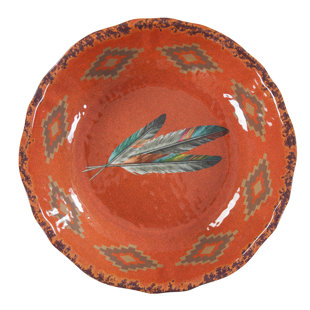 PASEO ROAD BY HIEND ACCENTS Feather Melamine Plastic Serving Bowl