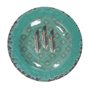 PASEO ROAD BY HIEND ACCENTS Feather Melamine Plastic Salad Plate (Set of 4)