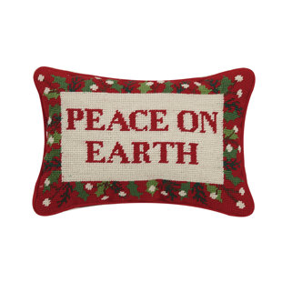 MISTLETOE AND CO. Christmas Embroidered Throw Pillow