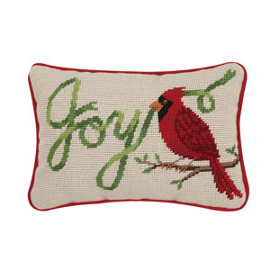 MISTLETOE AND CO. Christmas Embroidered Throw Pillow