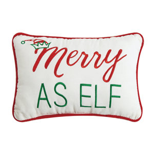 MISTLETOE AND CO. Christmas Embroidered Throw Pillow