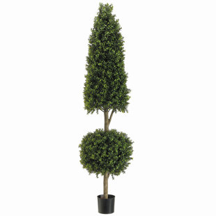 TORI HOME Cone Ball Boxwood Topiary in Pot Liner Liner