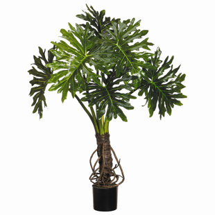 TORI HOME 48'' Faux Split Leaf Tree in Pot Liner