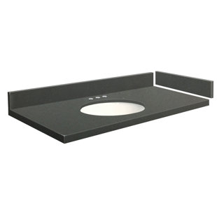 TRANSOLID Madison 27.75'' Granite Single Bathroom Vanity Top with Sink