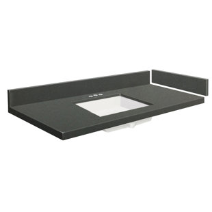 TRANSOLID Vision 55'' Granite Single Bathroom Vanity Top with Sink