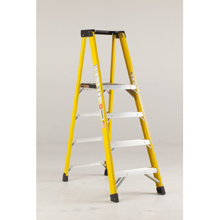 BAUER CORPORATION 4 - Step Fiberglass Lightweight Folding Platform Ladder