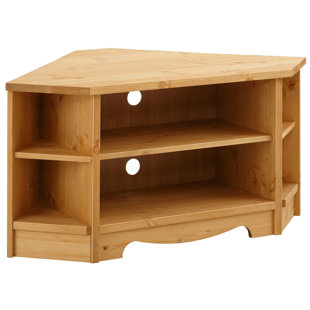 ALPEN HOME Balfor Solid Wood Corner TV Stand for TVs up to 43"