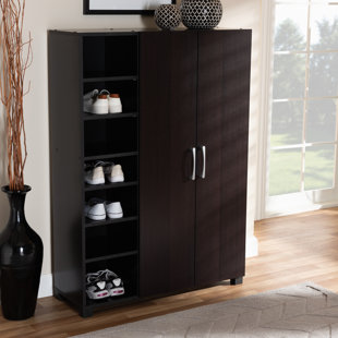 EBERN DESIGNS 19 Pair Shoe Storage Cabinet