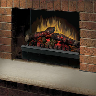 DIMPLEXPRO Dimplex 23-in Plug-in Deluxe Electric Fireplace Log Set, Hand Painted Logs, Realistic Flame 400 SQFT