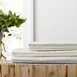 CATHAY HOME, INC Microfiber Striped Sheet Set