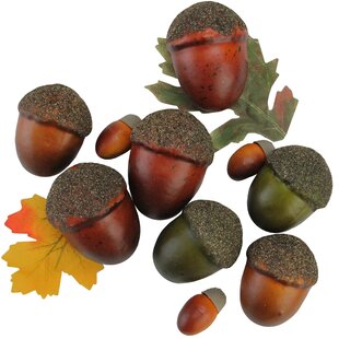 NORTHLIGHT SEASONAL 10-Piece Fall Harvest Artificial Acorns and Maple Leaves Decoration Set