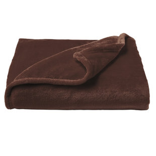 PLYMOUTH HOME LHC Oversized Velvet Throw - Solid Microfiber Polyester Machine Washable Blanket