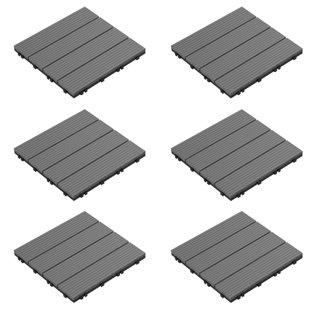 PURE GARDEN 30,5 cm x 30,5 cm Grundfliese aus Kunststoff