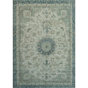 CANORA GREY Bova One-of-a-Kind 8' X 11'1" Wool Area Rug in Ivory/Green