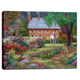 CORTESI HOME "The Sweet Garden" by Chuck Pinson Painting Print on Wrapped Canvas