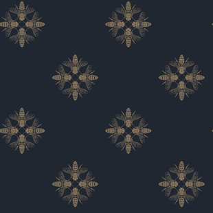 GRACIE OAKS Perreault Honey Bee 33' L x 20.5" W Wallpaper Roll